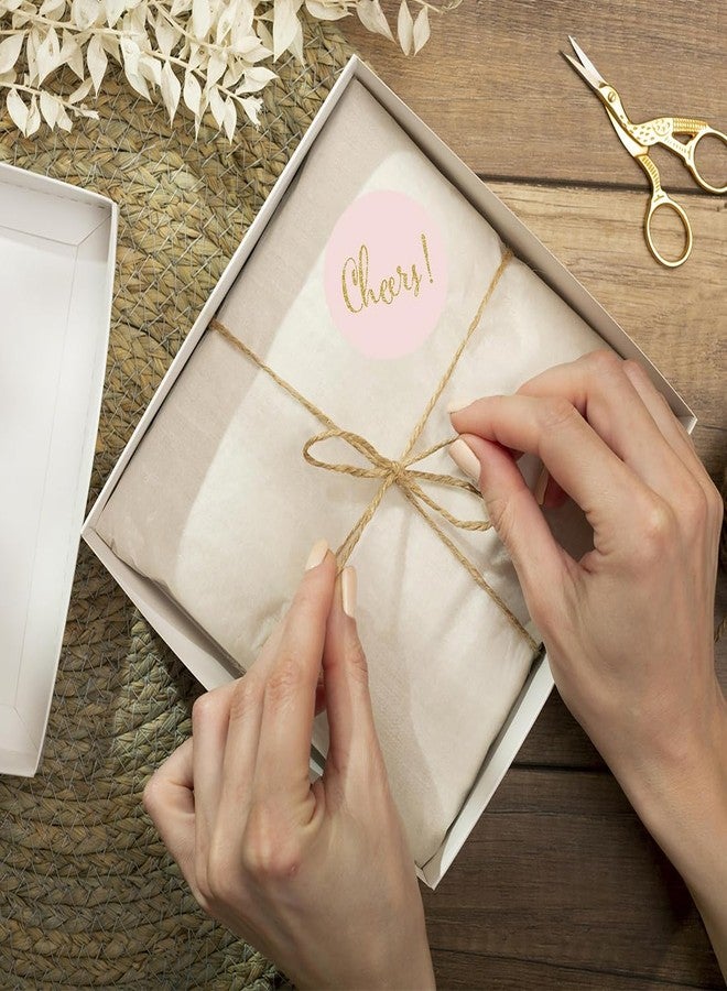 انداز بريس ملصقات أنداز برس الذهبية اللامعة على شكل قطرات شوكولاتة، تحمل عبارة "Cheers 100" (عيد ميلاد سعيد المئة)، أو "ذكرى سنوية"، أو "لم شمل"، لون وردي فاتح، عبوة من 216 ملصقًا، ليست لامعة حقيقية، لتوزيعات حفلات القبلات. - Image 3